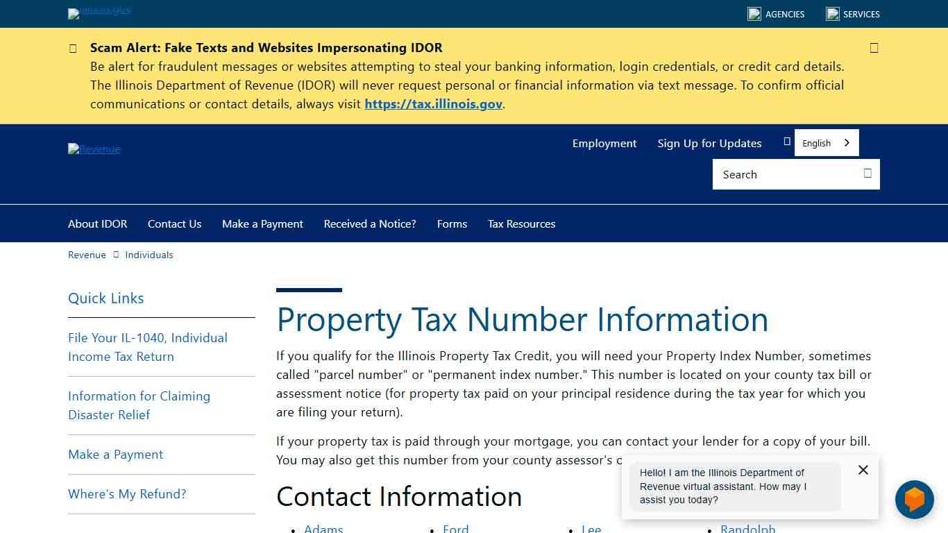 Property Tax Number Information