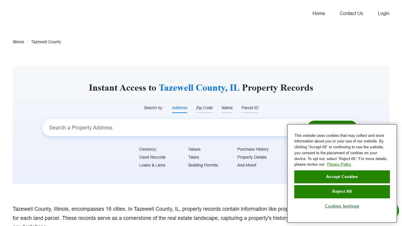 Tazewell County, IL Property Records | Owners, Deeds, Permits