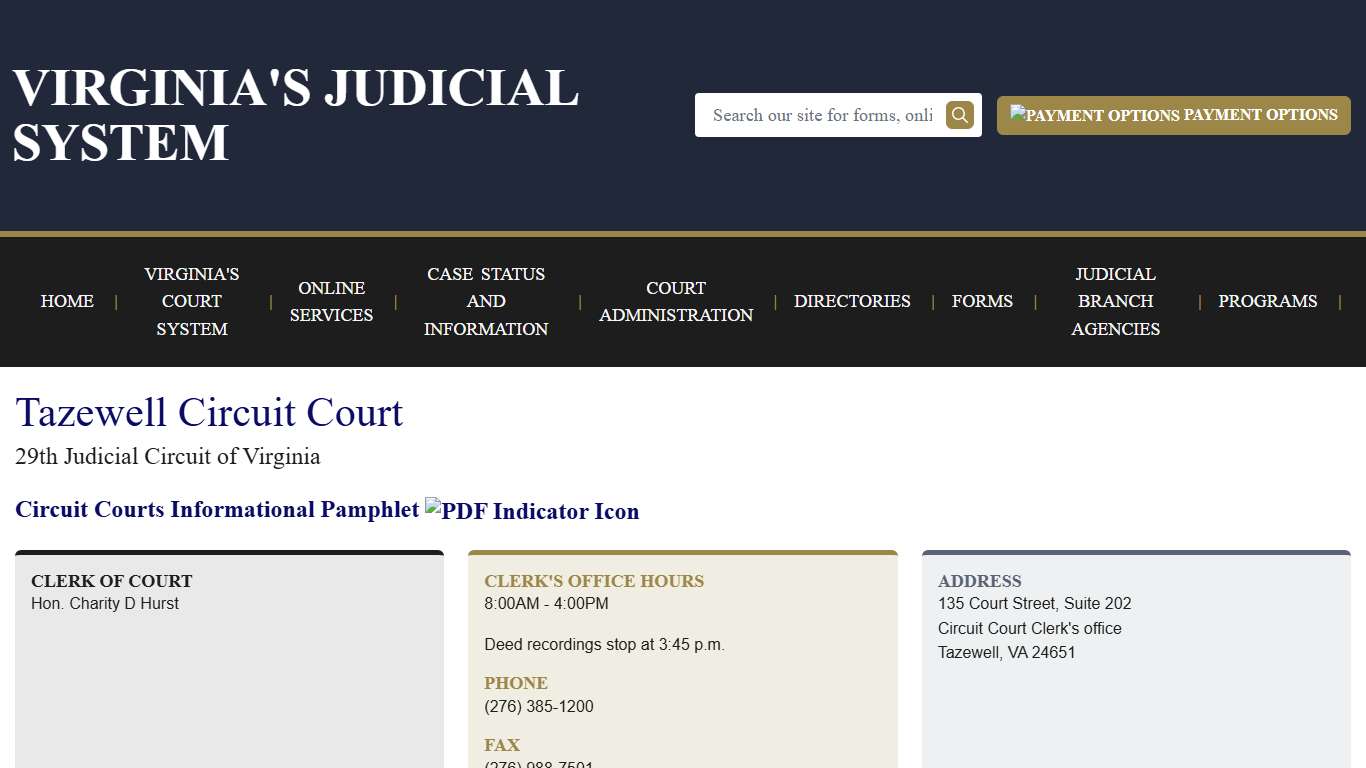 Tazewell Circuit Court | Virginia Court System