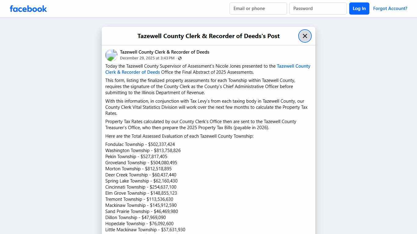 Today the... - Tazewell County Clerk & Recorder of Deeds | Facebook